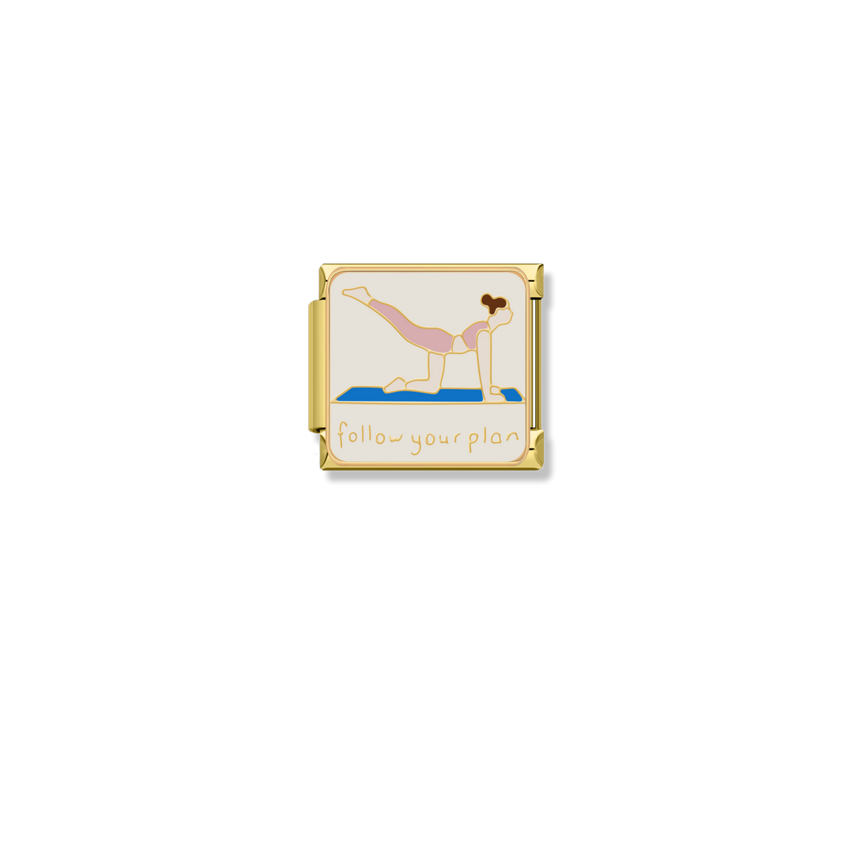 Follow Your Plan Pilates - Gold Charm