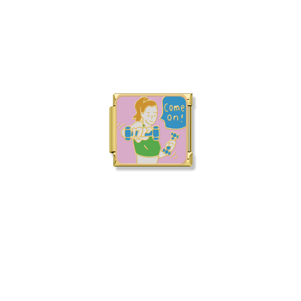 Come On Workout Girl - Gold Charm