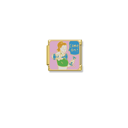 Come On Workout Girl - Gold Charm