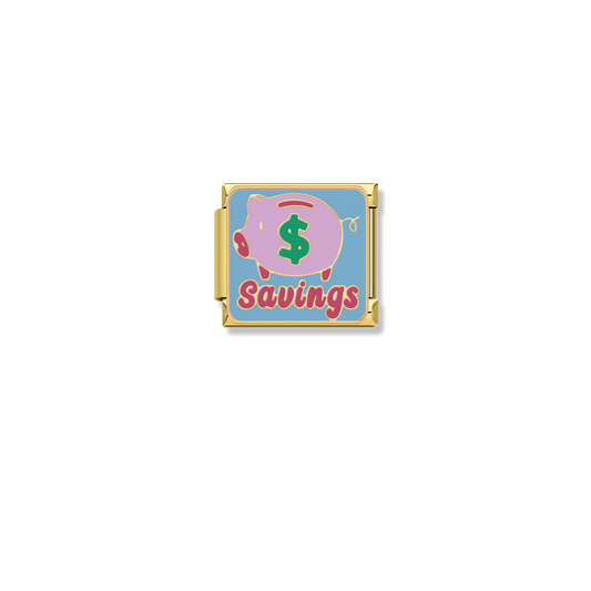 Piggy Bank Savings - Gold Charm