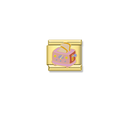 Pink Pop-Up Toaster - Gold Charm