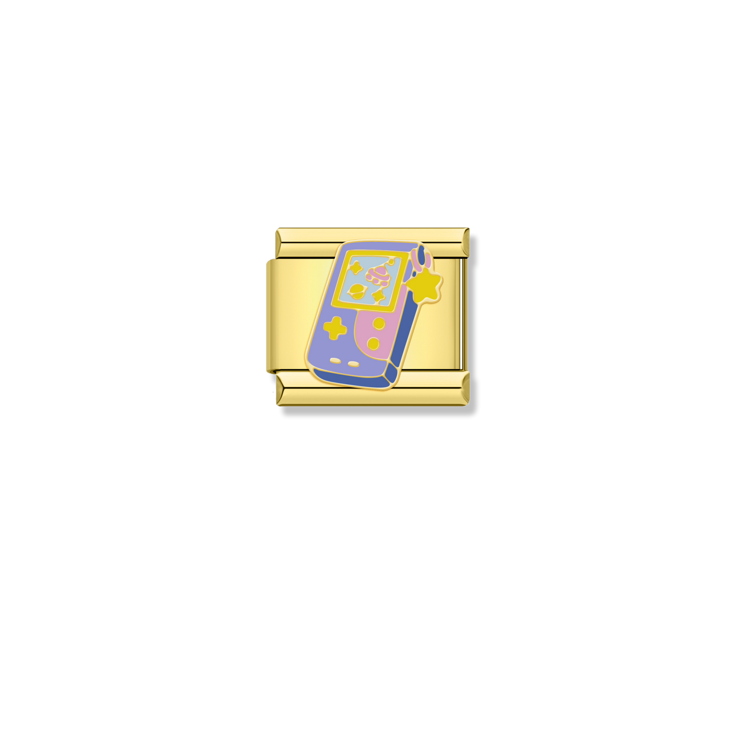 Retro Game Console - Gold Charm