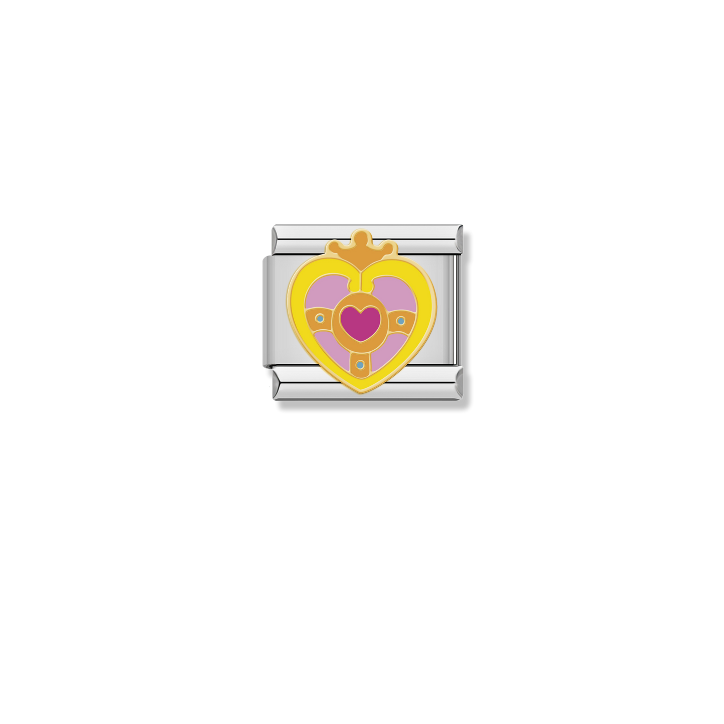 Crown Heart Compact - Silver Charm