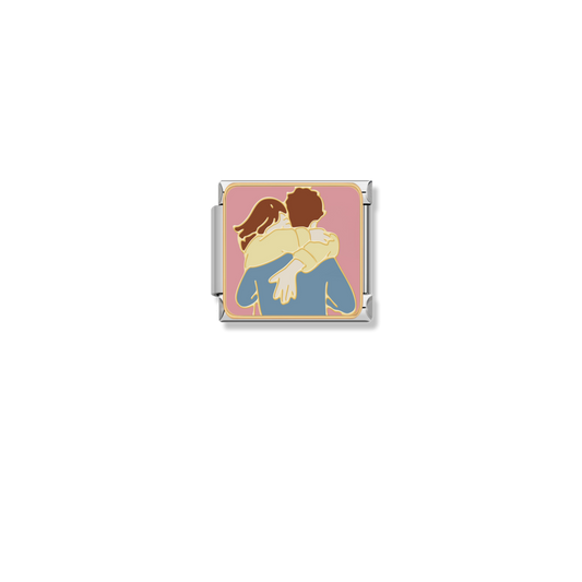 Warm Hug Couple - Silver Charm