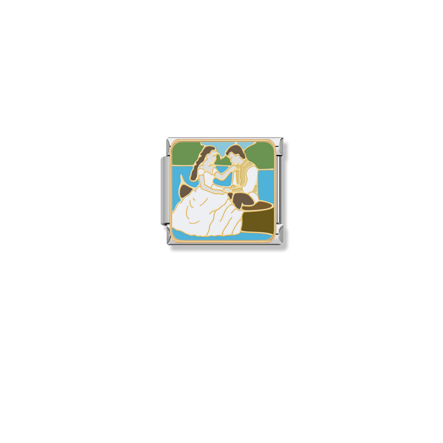 Wedding Day Couple - Gold Charm