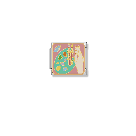 Artist Palette Hand - Silver Charm