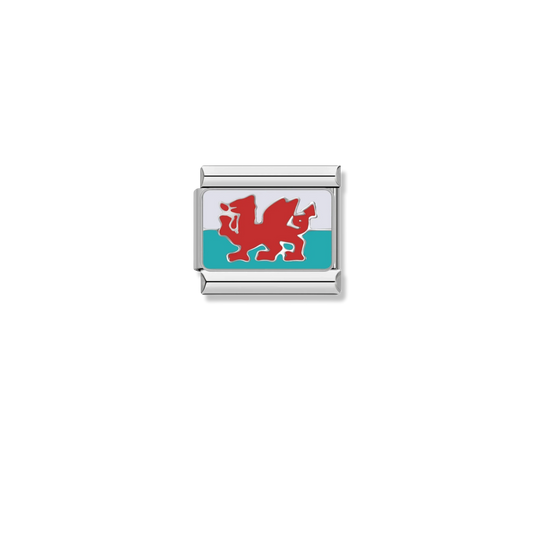 Wales Dragon Flag - Silver Charm