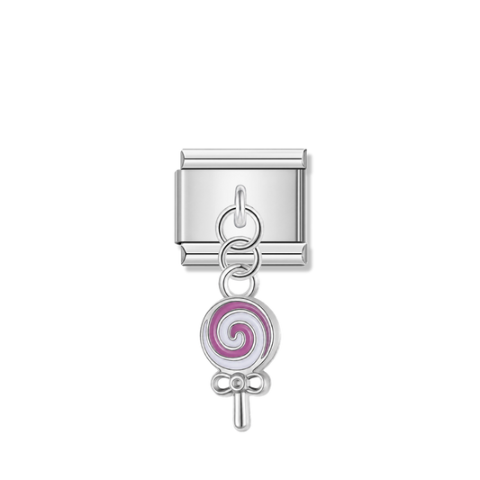 Lollipop – Silver Italian Pendant Charm – Italian charm by Italycharm