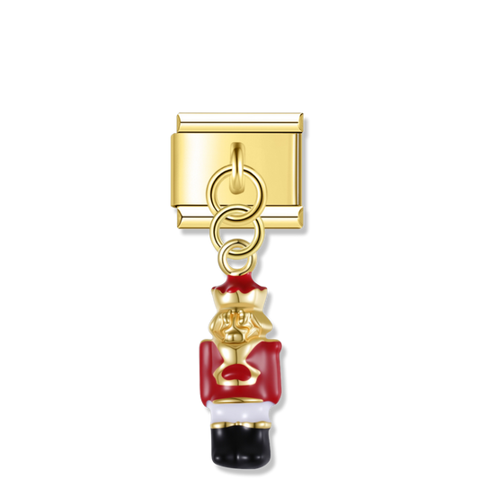 Nutcracker Soldier - Gold Pendant Charm