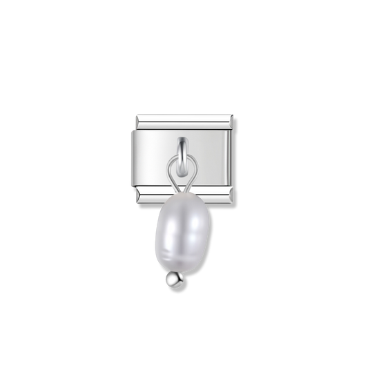 Freshwater Pearl Drop - Silver Pendant Charm