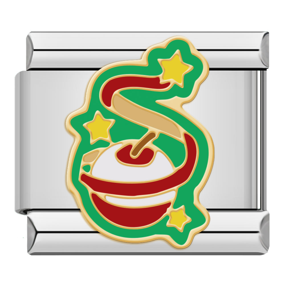 Ribbon Ornament – Silver Charm