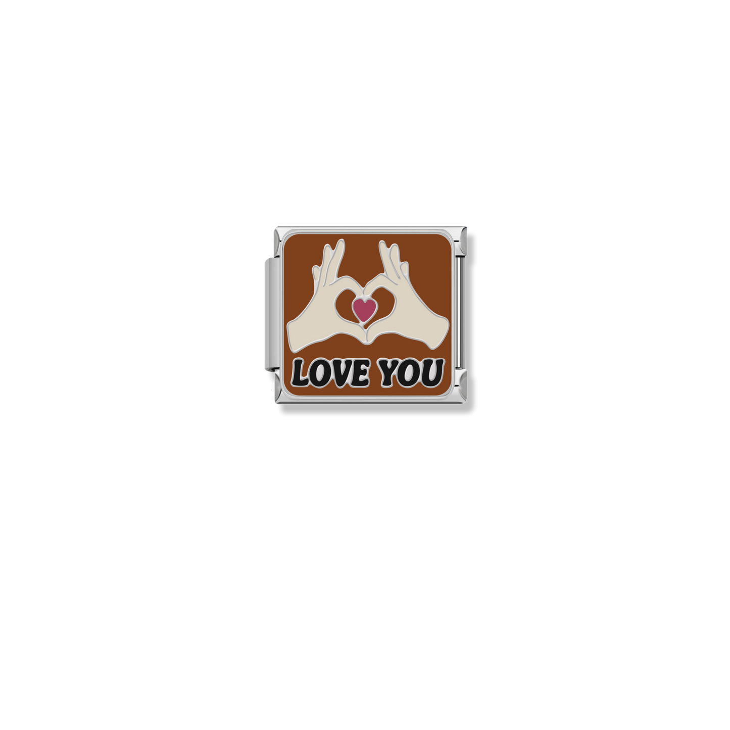 Love You Hands Heart - Silver Charm