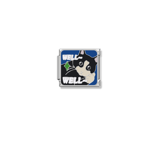 Well Well Cat - Silver Charm