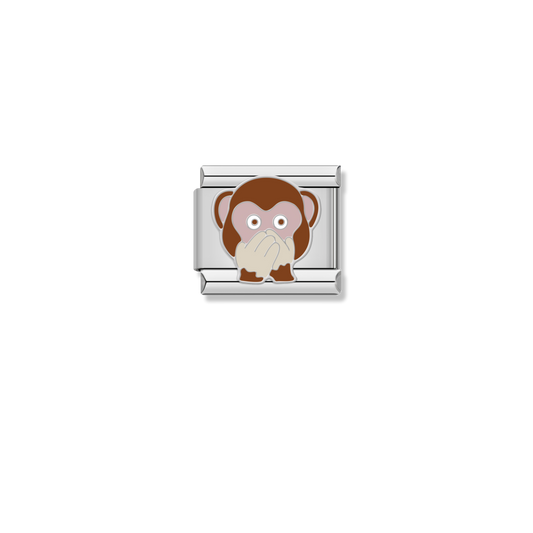 Speak No Evil Monkey - Silver Charm