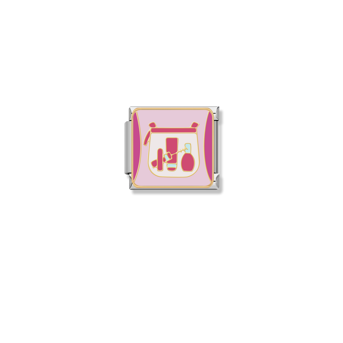 Pink Makeup Bag - Gold Charm