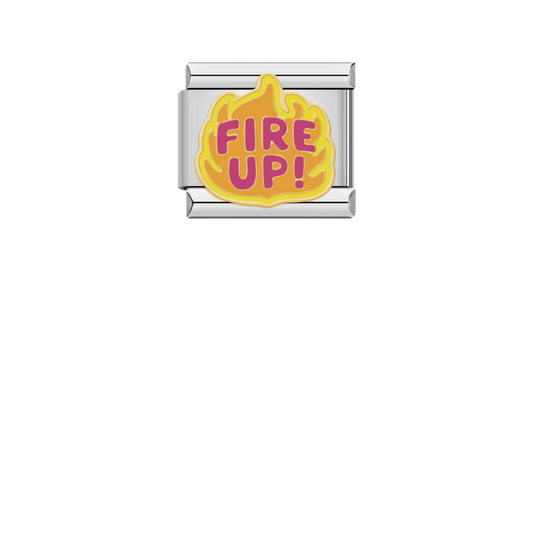 Fire Up – silver Italian charm by Italycharm