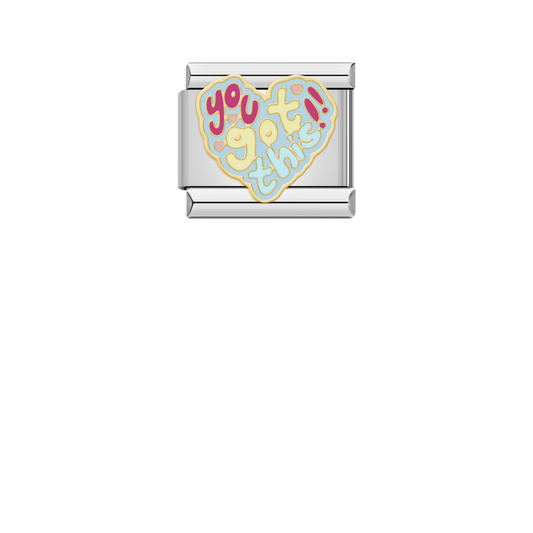 You Got This – silver Italian charm by Italycharm