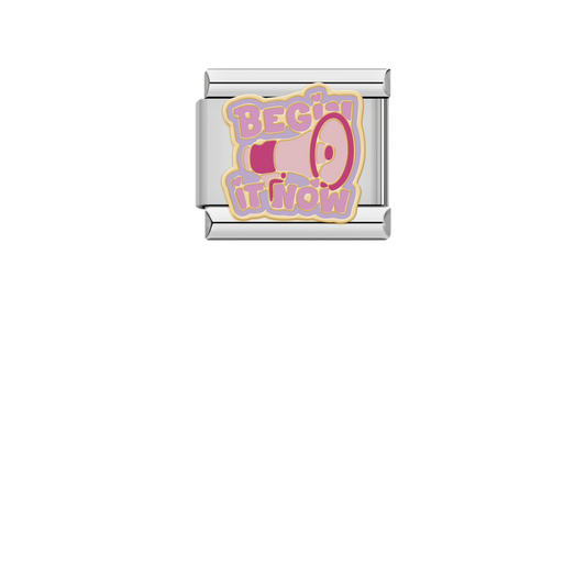 Begin It Now – silver Italian charm by Italycharm