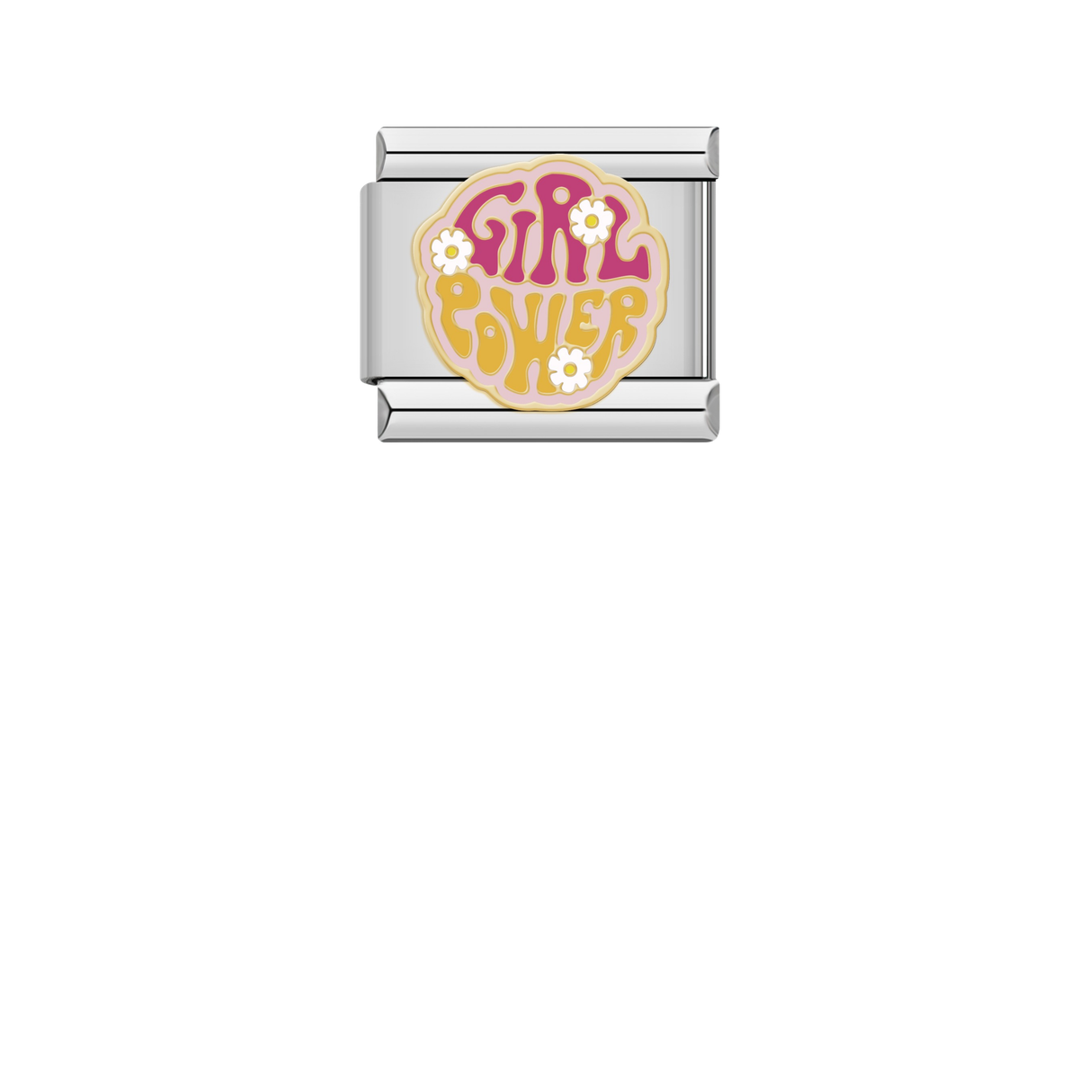 Girl Power – silver Italian charm by Italycharm