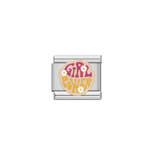 Girl Power – silver Italian charm by Italycharm