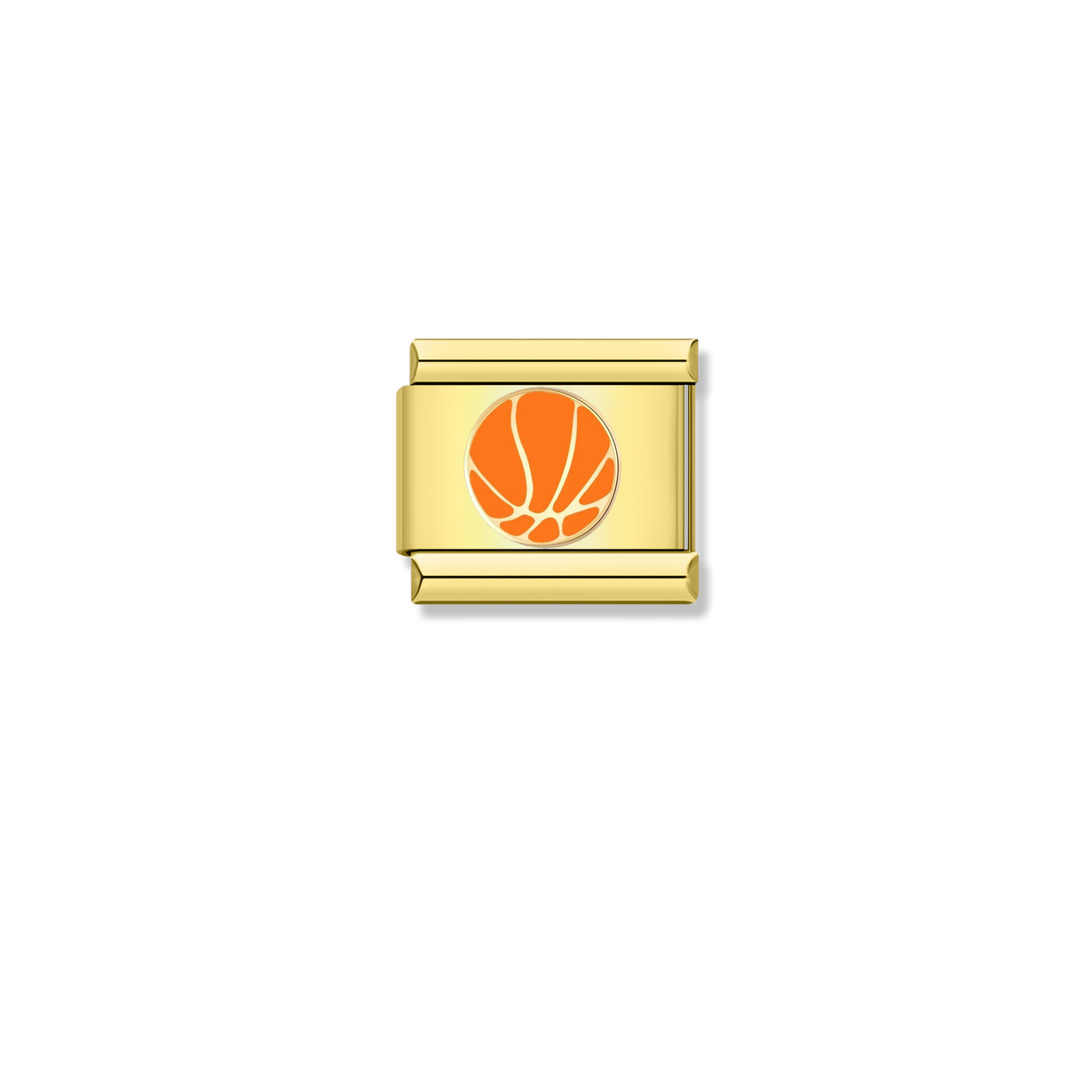 Orange Basketball - Gold Charm