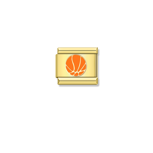 Orange Basketball - Gold Charm