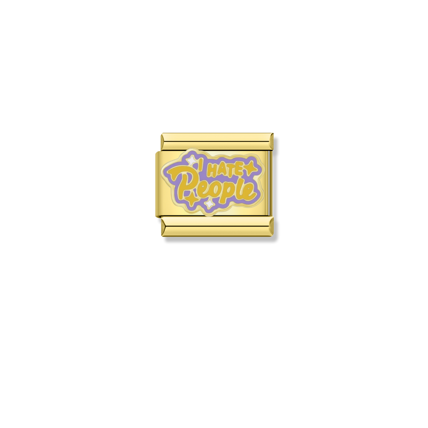 I Hate People - Gold Charm