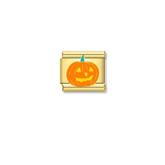 Jack O Lantern Pumpkin - Gold Charm
