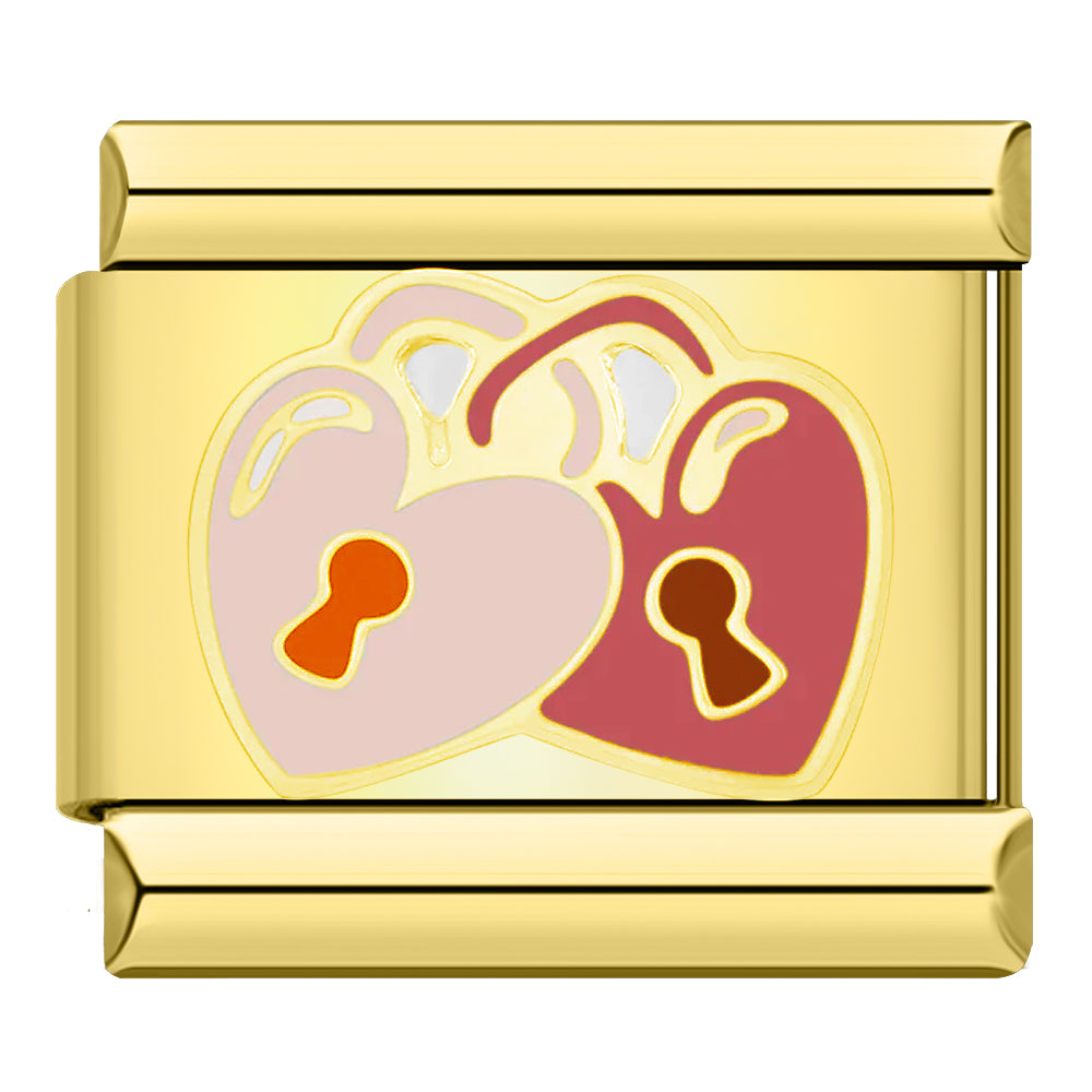 Locked in Love - Gold Charm - Charmris