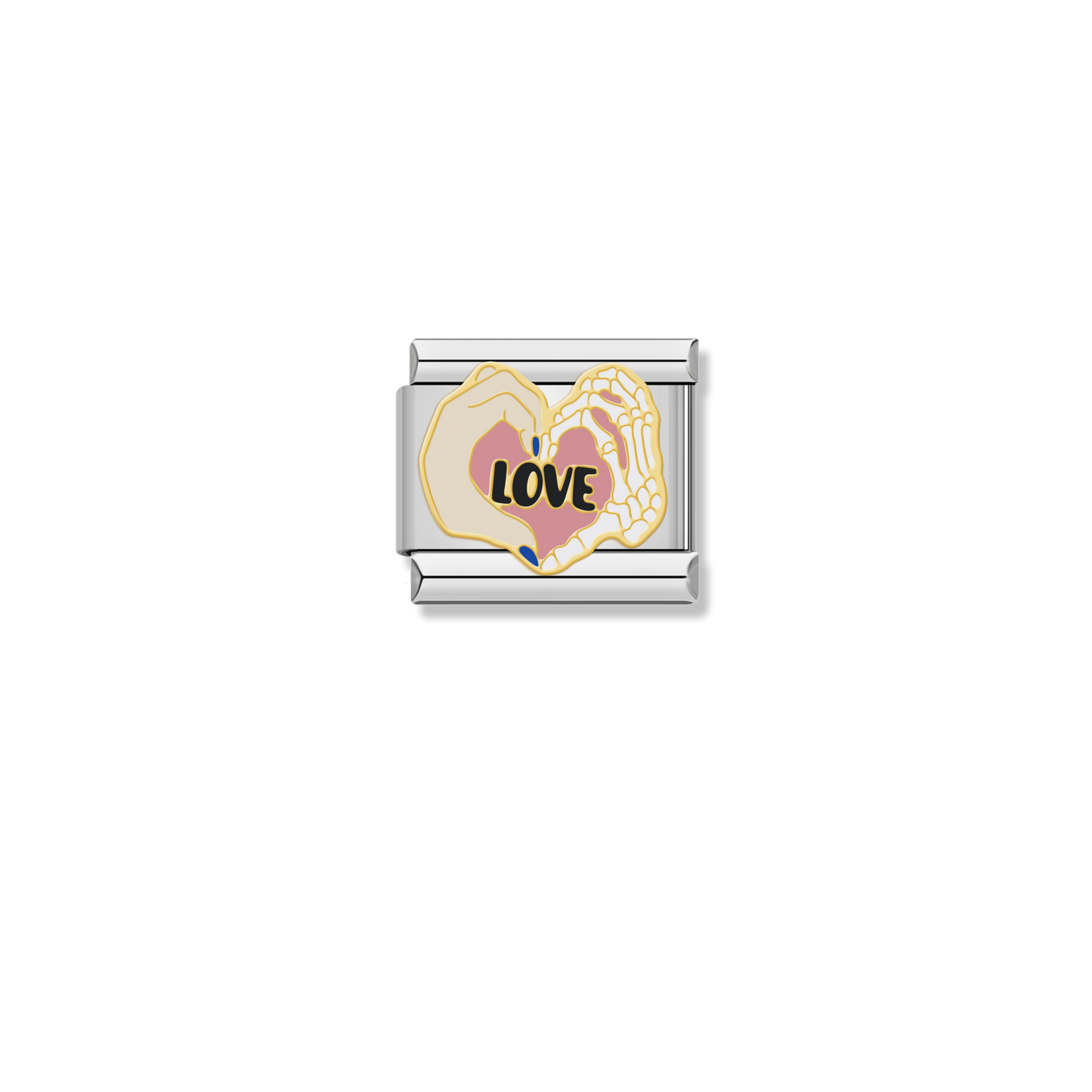 Skeleton Love Hands - Silver Charm