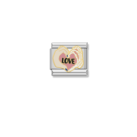 Skeleton Love Hands - Silver Charm