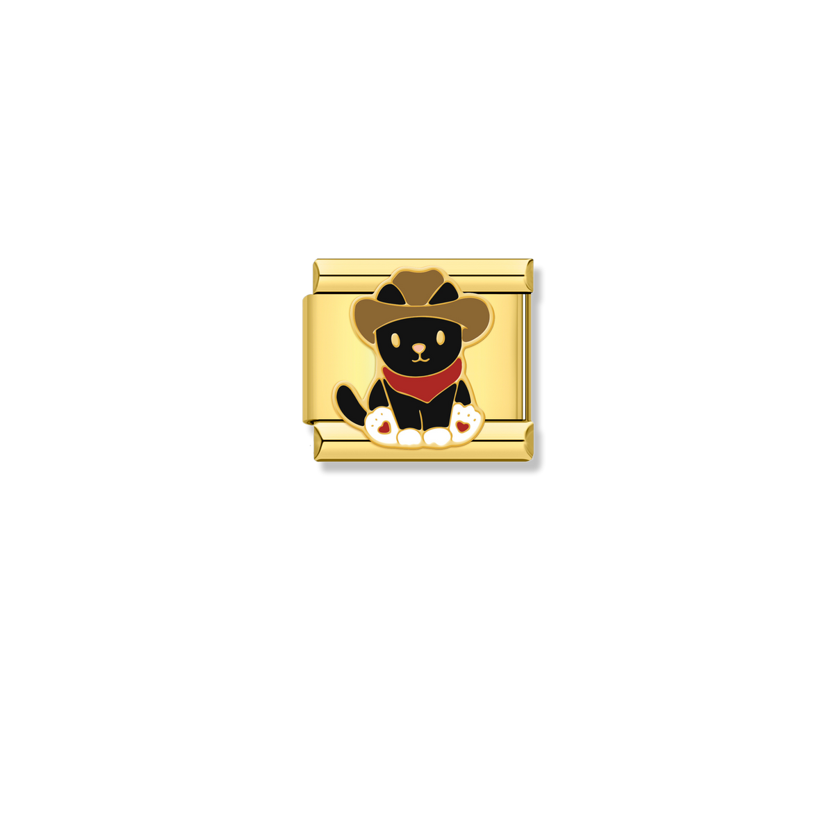 Cowboy Cat - Gold Charm