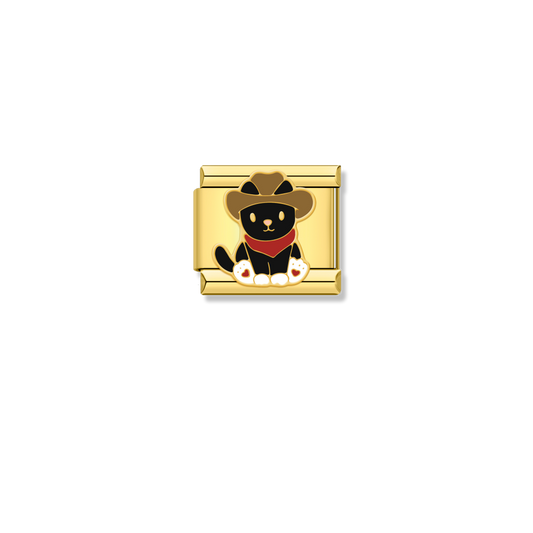 Cowboy Cat - Gold Charm