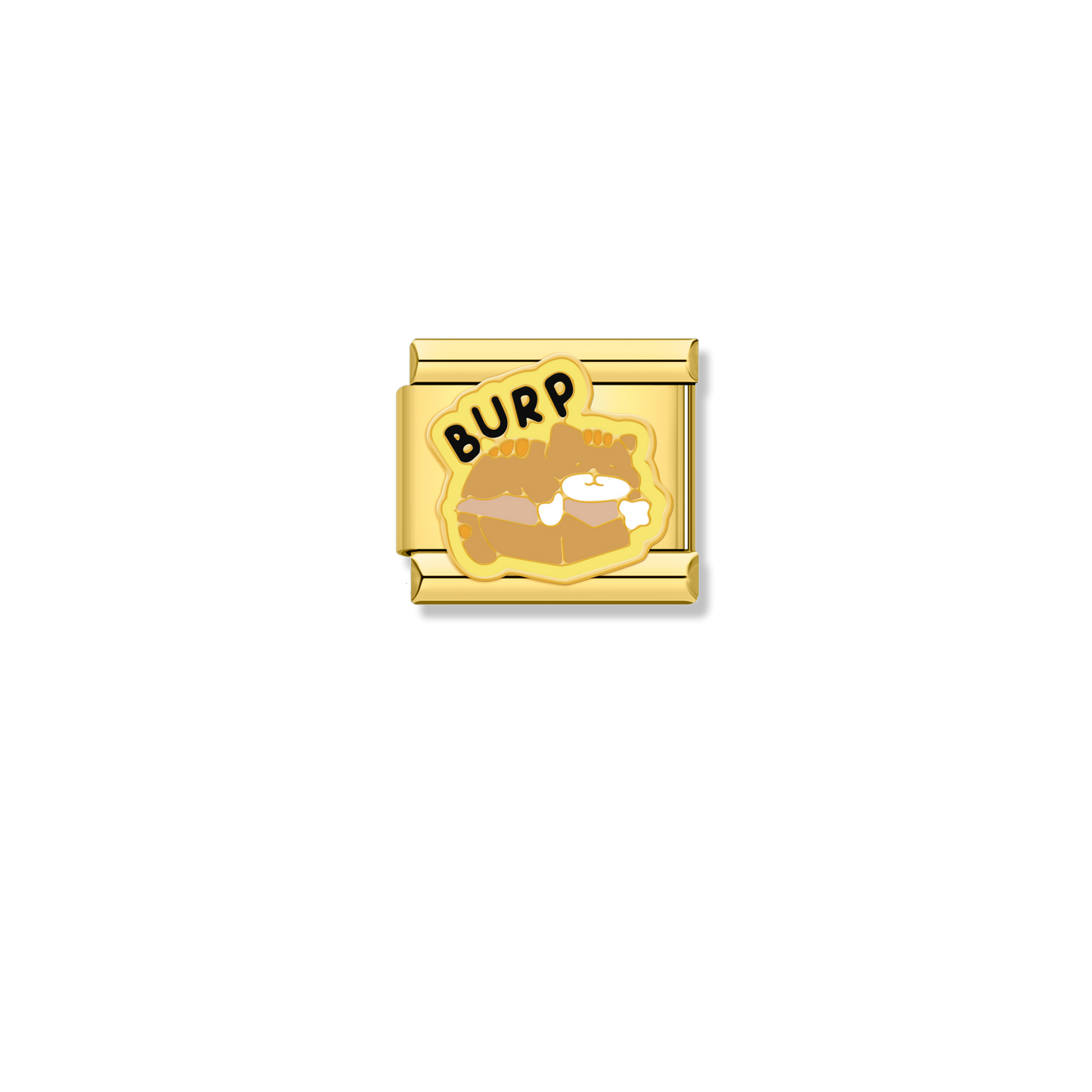 Burp Lazy Cat - Gold Charm