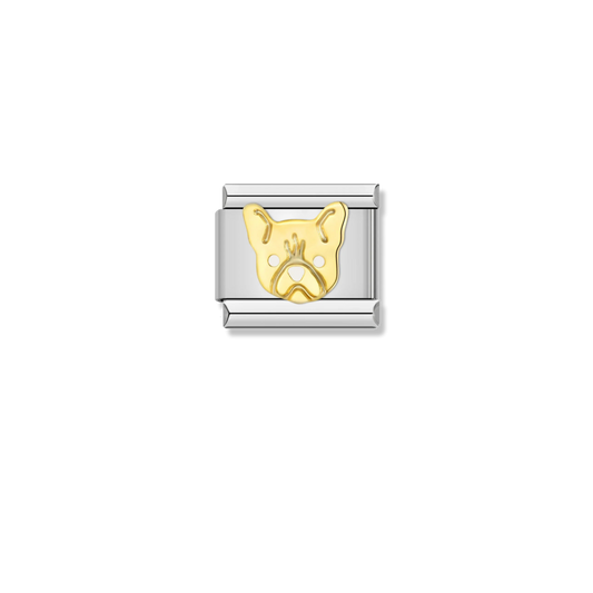 French Bulldog Face - Silver Charm