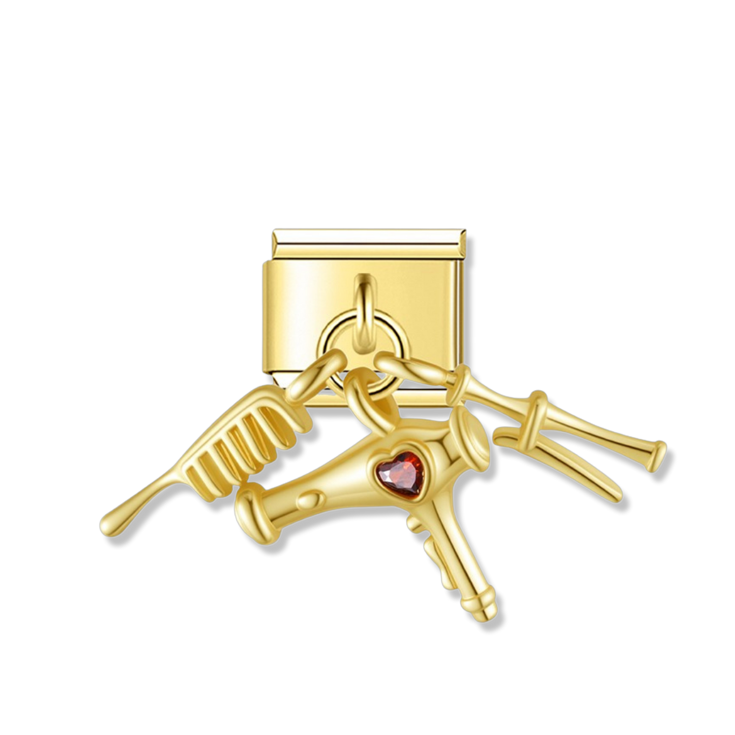Hair Salon Tools - Gold Pendant Charm