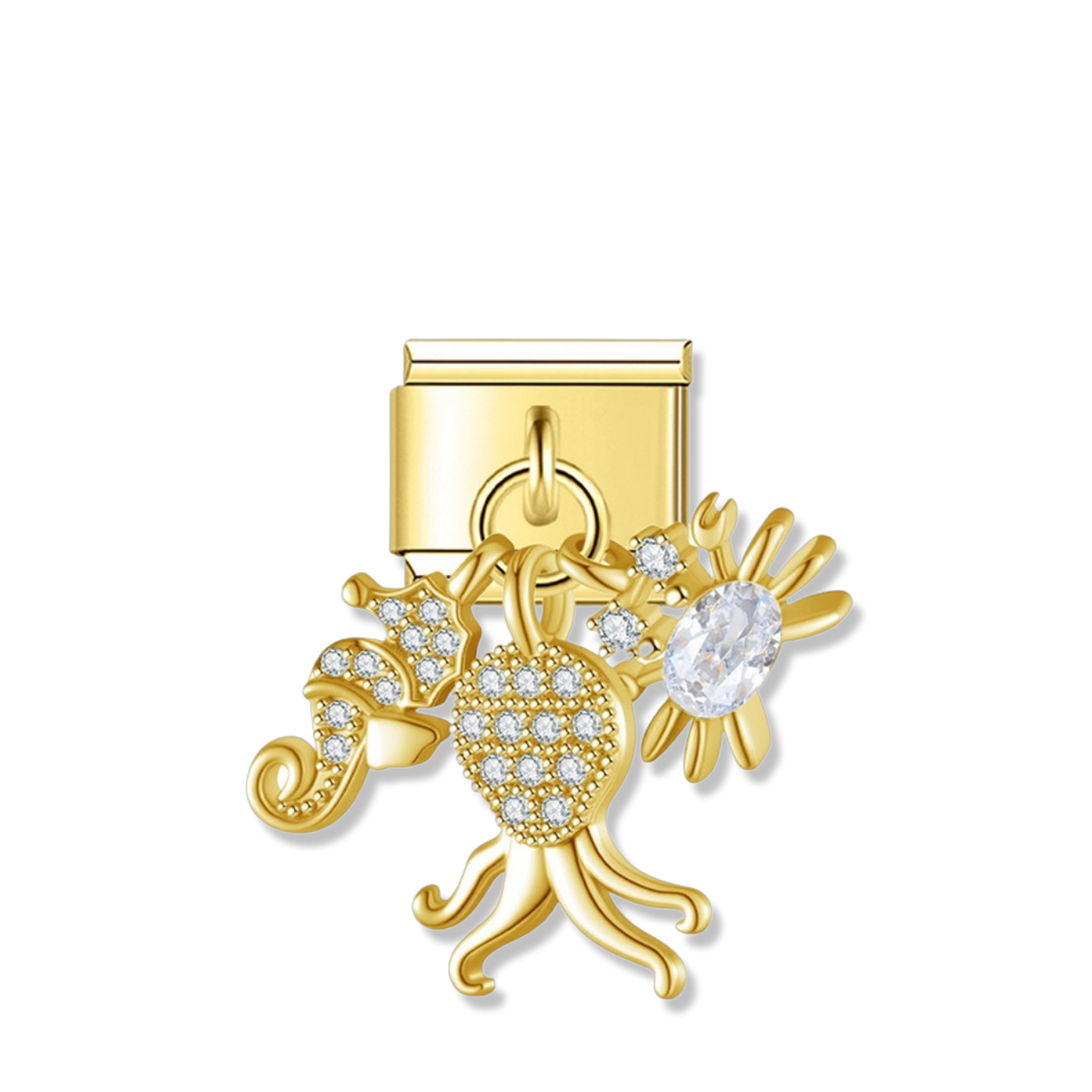 Ocean Sea Life - Gold Pendant Charm