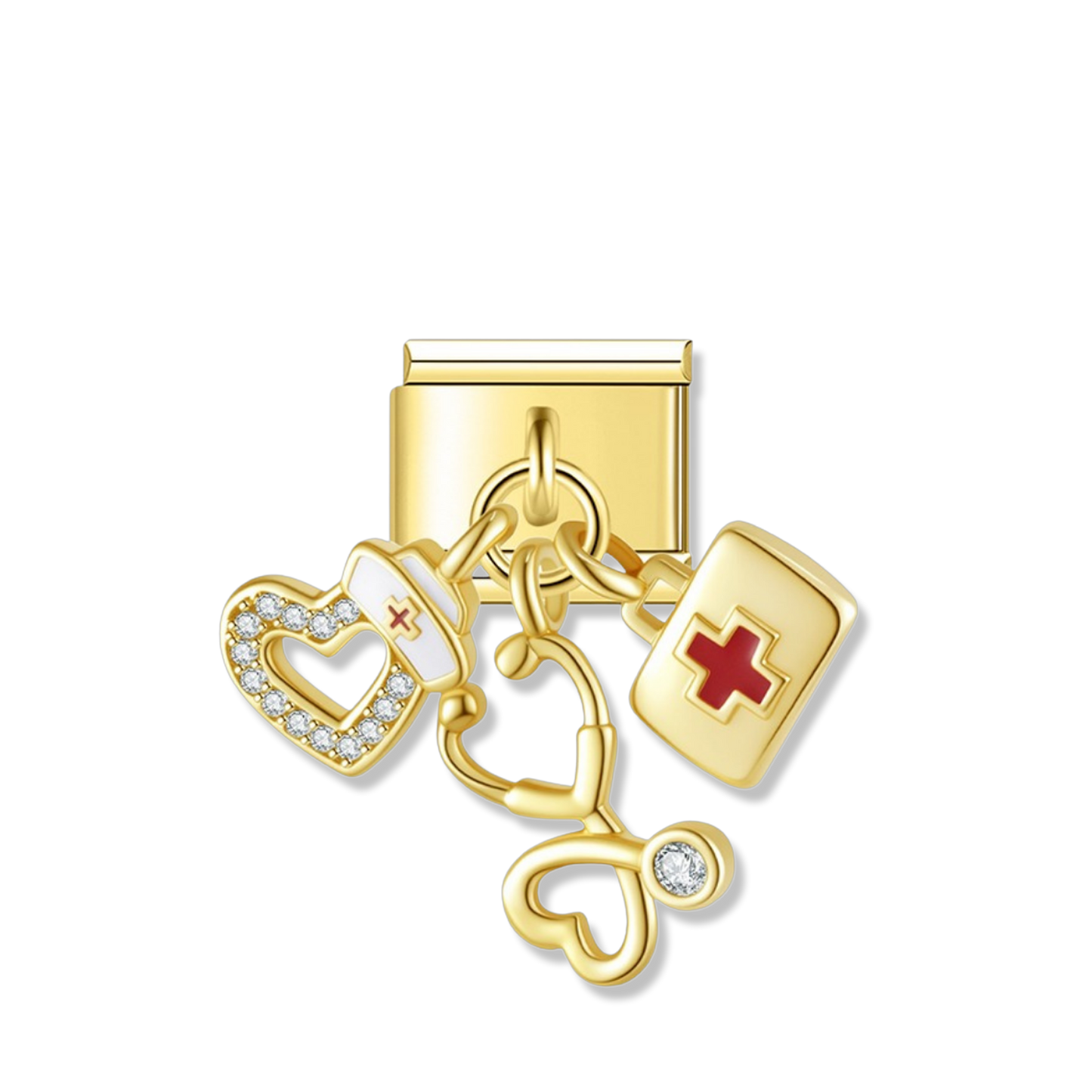 Medical Heart Care - Gold Pendant Charm