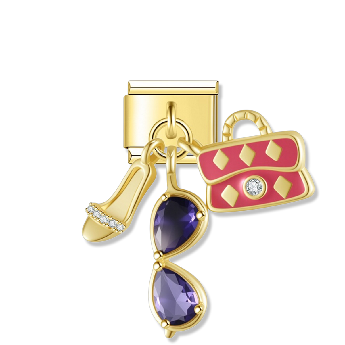 Chic Heels & Shades - Gold Pendant Charm