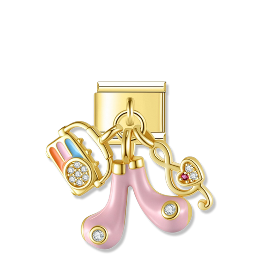 Music Lover - Gold Pendant Charm