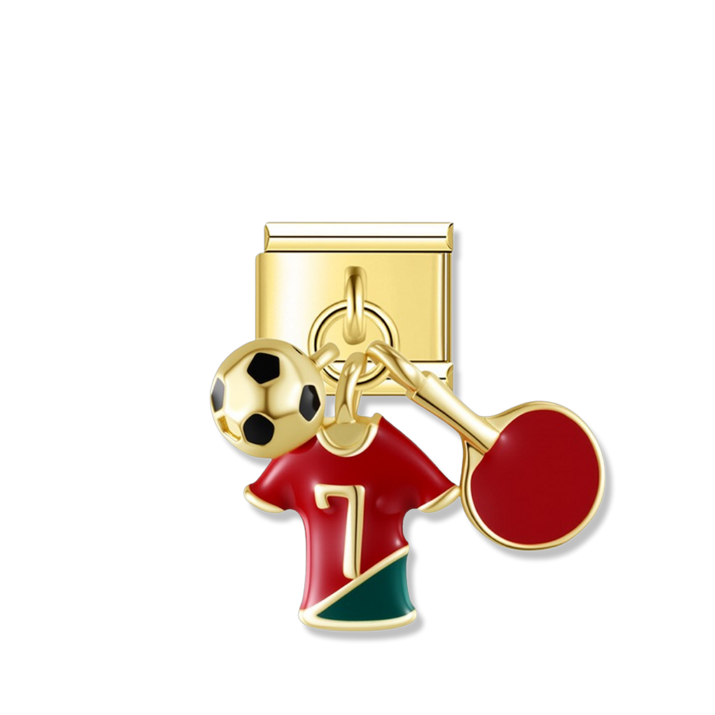 Soccer Sport Jersey - Gold Pendant Charm