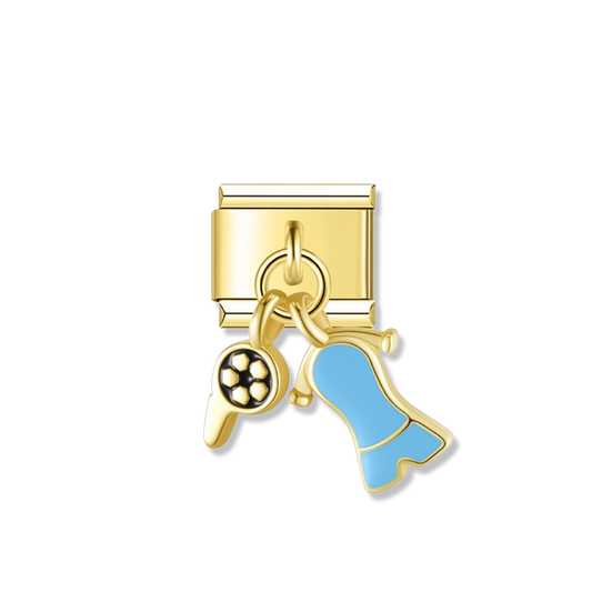 Argentina Football Legend - Gold Pendant Charm
