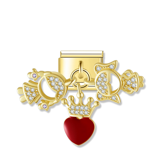 My Two Princesses - Gold Pendant Charm