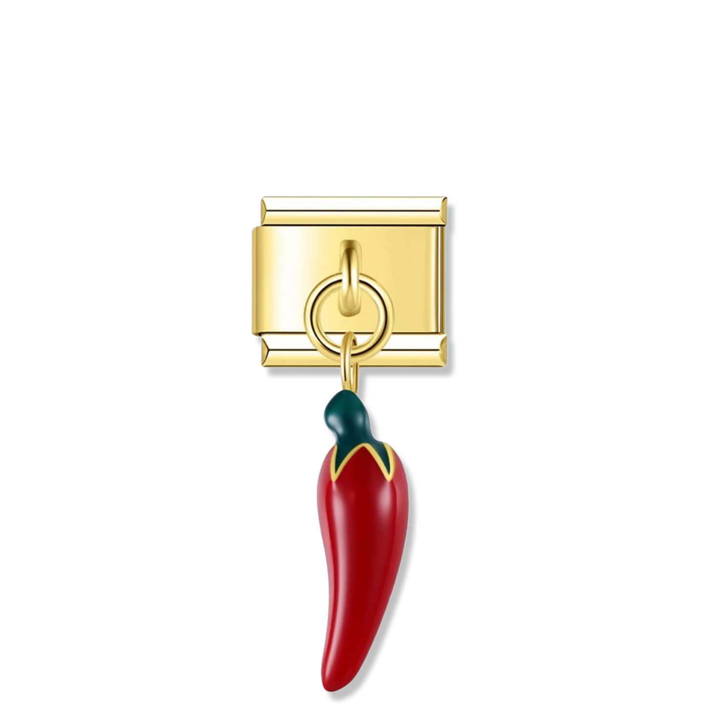 Red Chili Pepper - Gold Pendant Charm