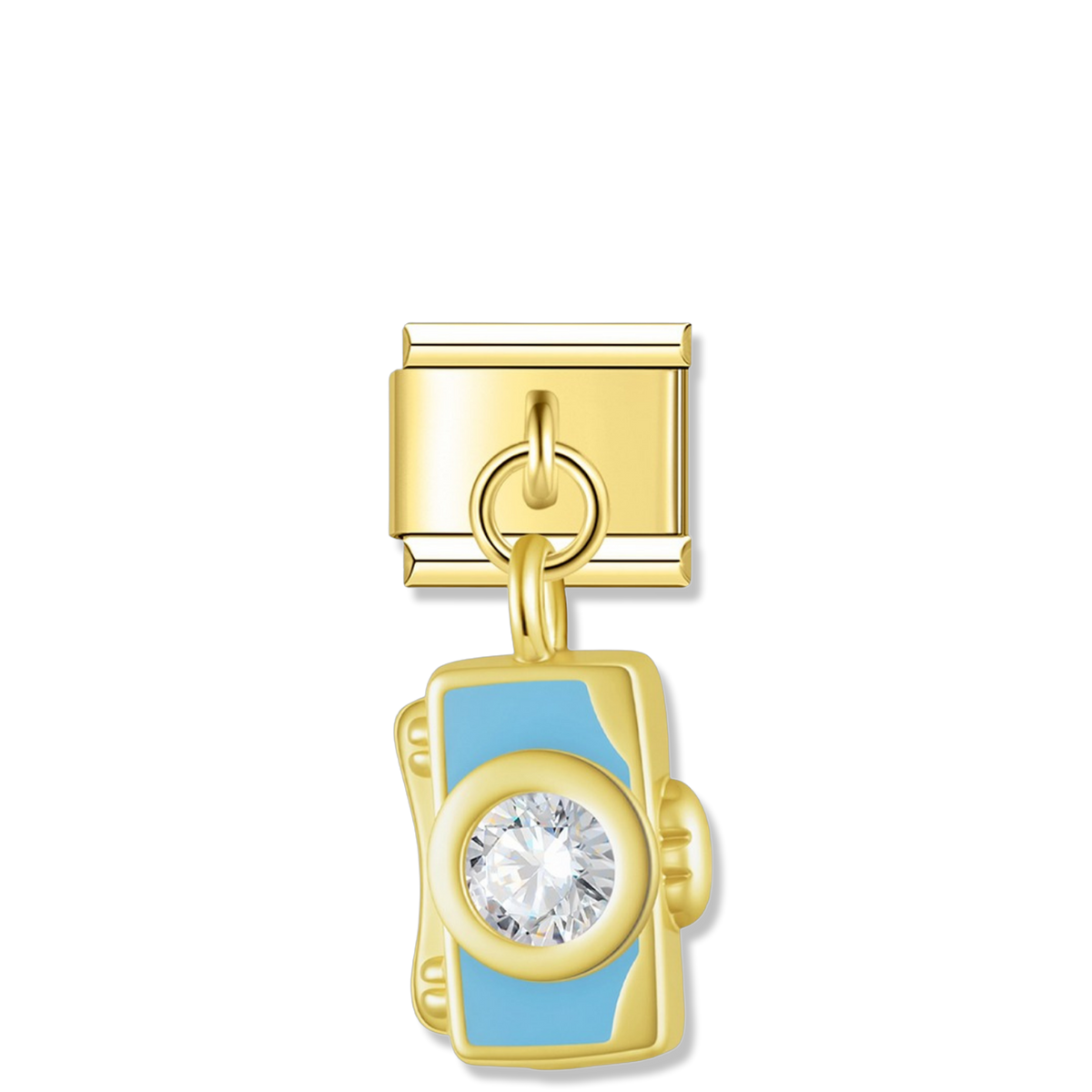 Bluebell Camera - Gold Pendant Charm