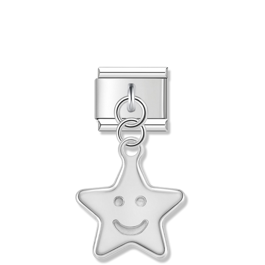 Smiling Star - Silver Pendant Charm