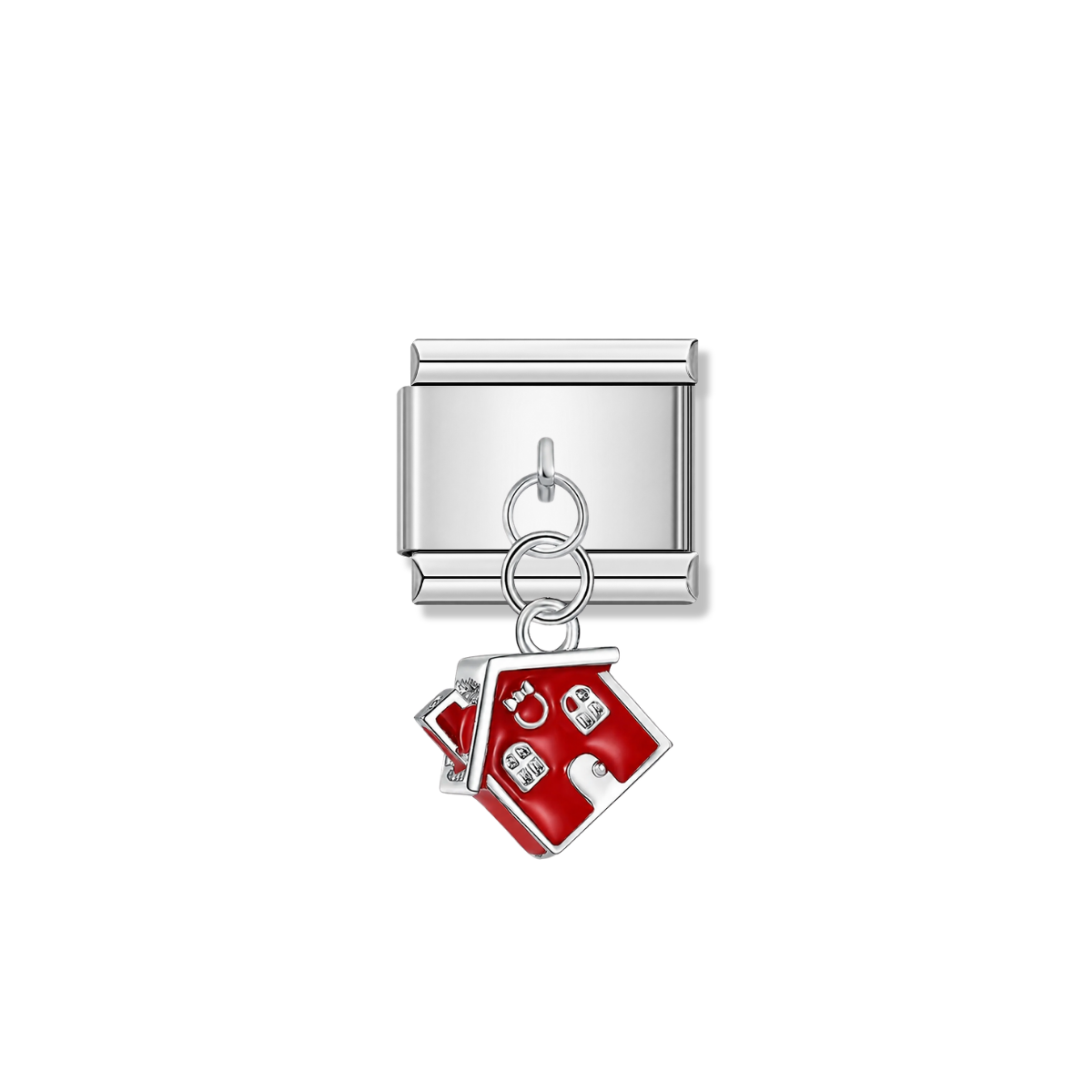 Holiday Haven – silver Italian pendant charm by Italycharm