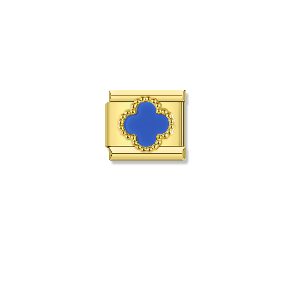 Blue Lucky Clover - Gold Charm