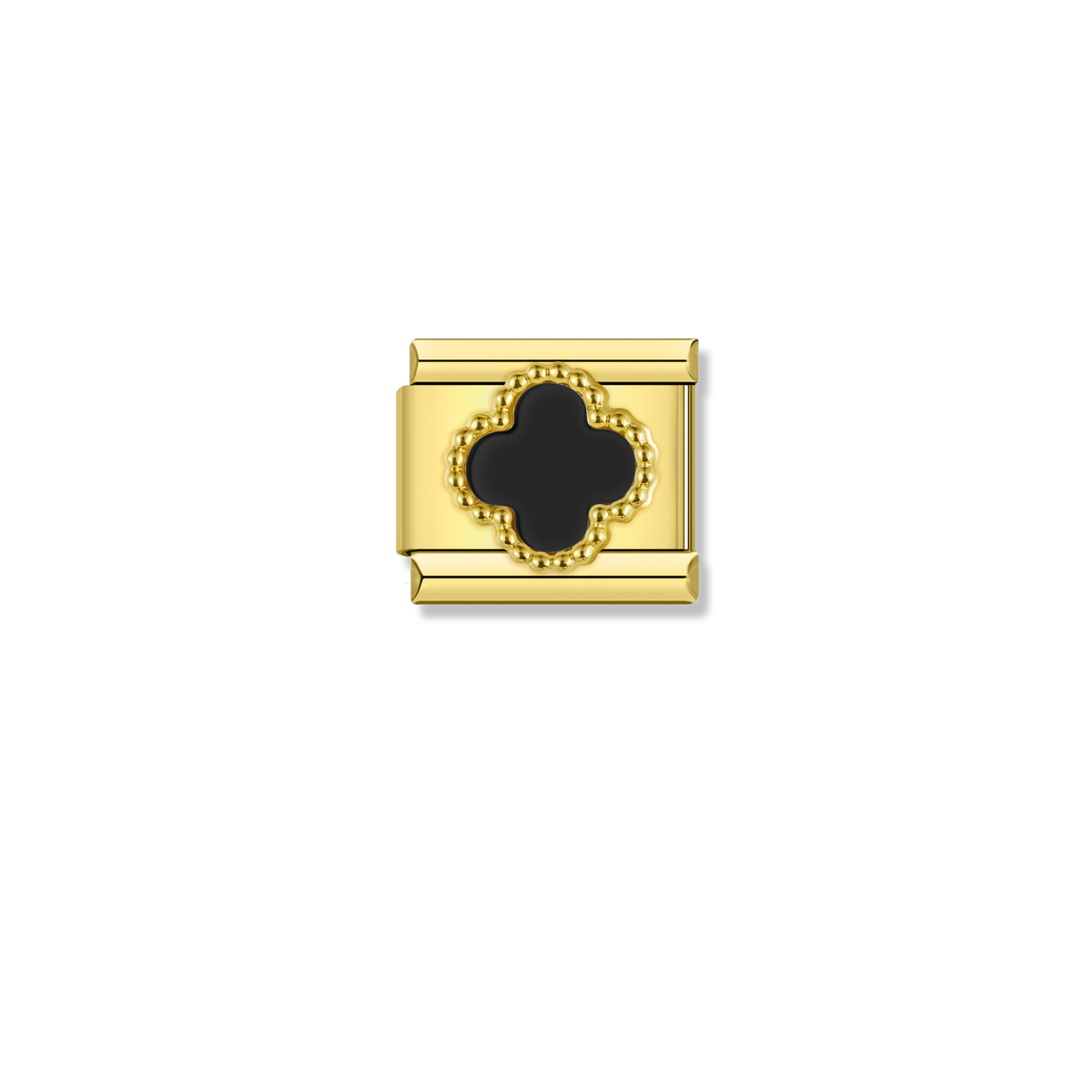 Onyx Lucky Clover - Gold Charm