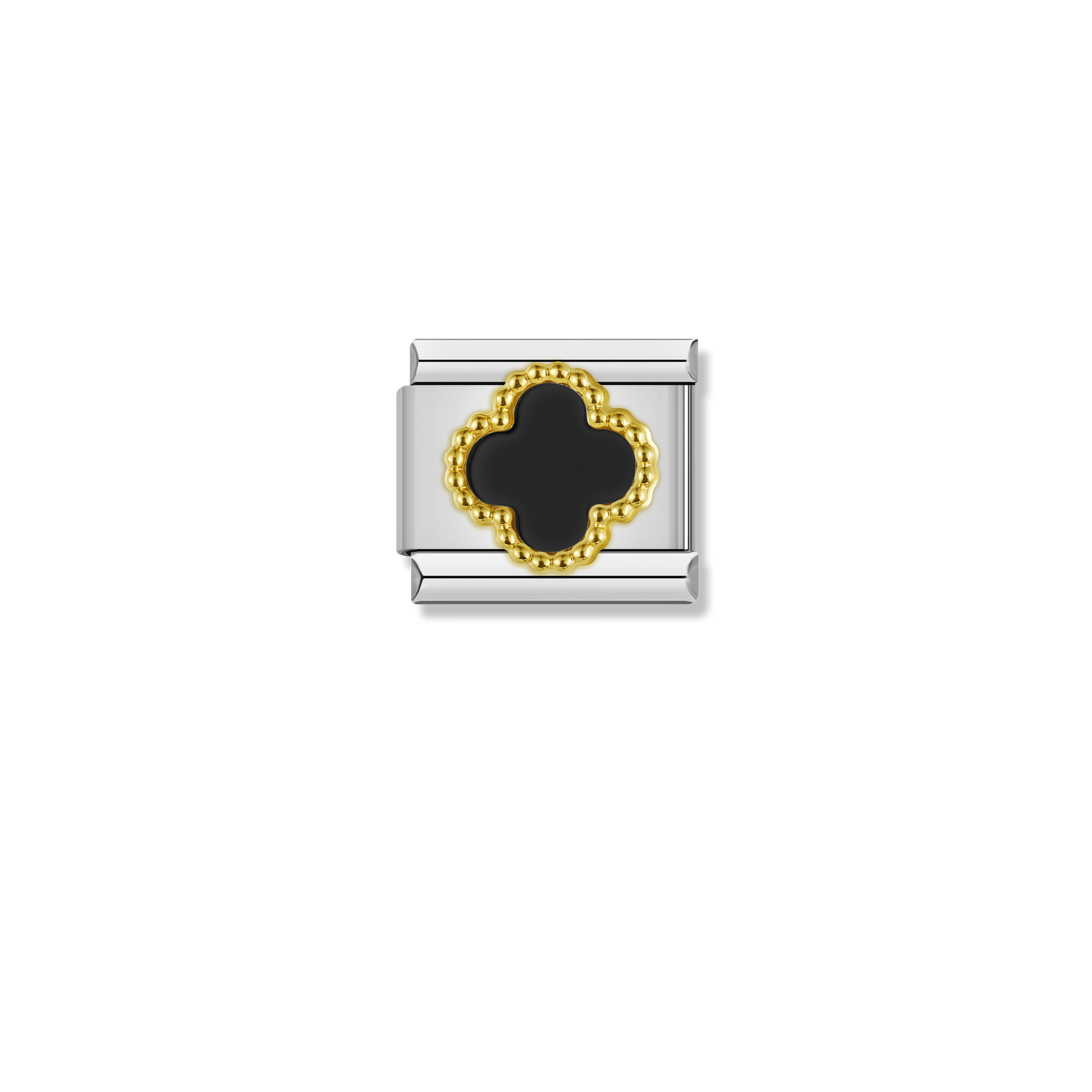 Onyx Lucky Clover - Silver Charm